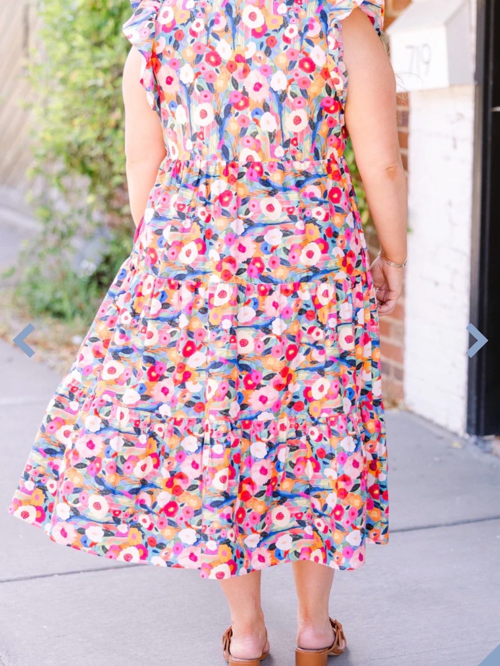 Chic Soul Multicolor Floral Midi Dress - Picture 3 of 6